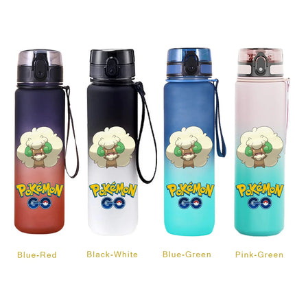 650ML Pikachu Anime Pokemon Portable Plastic Water Bottle High Capacity Outdoor Pikachu Water Cup for Kids Sports Water Bottle