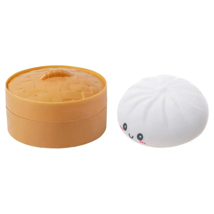 Colorful Dumpling Squishes Stress Balls Fidget Sensory Toys Simulation Food Squishies Bun with Steamer Fake Buns Fidget Toy