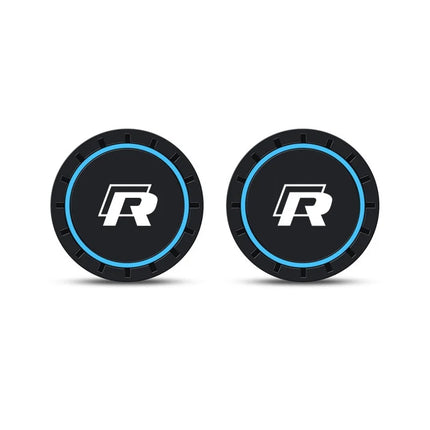 New 2pcs Rline R line Logo Car Coaster Mats Water Cup Non-slip Pads For VW Golf 7 MK7 Golf 6 MK6 Tiguan Polo CC Jetta