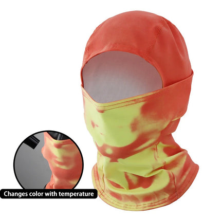 Heat Reactive Balaclava Unisex Temperature Sensitive Color Change Ski Mask Full Head Wrap Motorcycle For Hiking Cycling