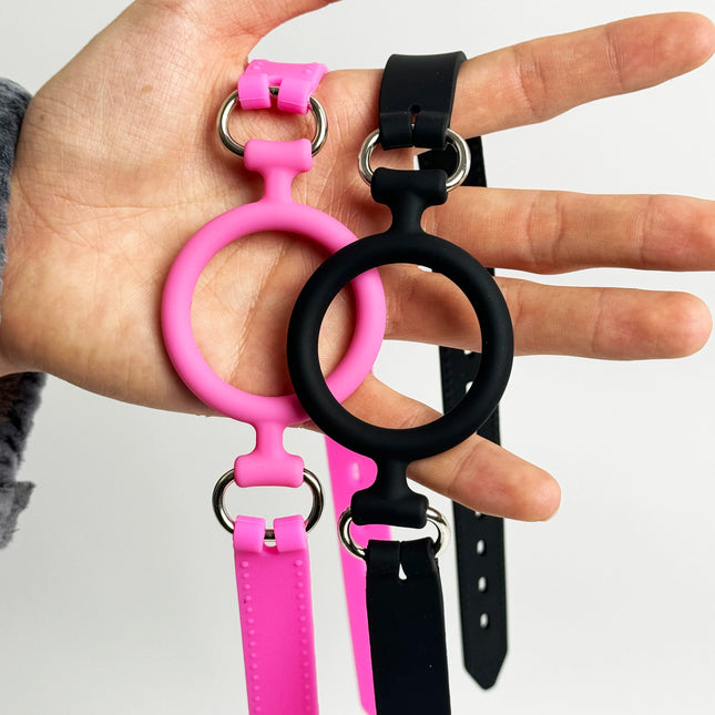 LILUPLAY Silicone Oral Sex Ring with Open Mouth Gag Flirt Bondage Balls Adult Game Erotic BDSM Toys for Couples O-Ring