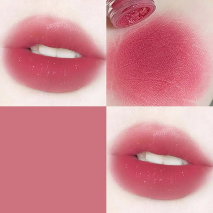 Candied Cherry Blossoms Pink Lip Glaze Velvet Matte Non-fading Lip Cream Mud Waterproof Lip Gloss Women Makeup
