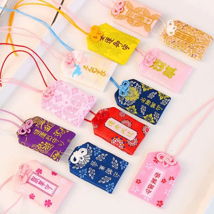 1pc Charms Wealth Bag Omamori Pray Health Safety Lucky Pendant Imperial Amulet Guard Keychain Couple Gift Fortune Beauty