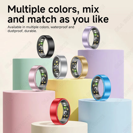 Various Colors Available Smart Ring Bluetooth Call Heart Rate Sleep Monitor Men Women Smartring Waterproof Health Sport Ring New