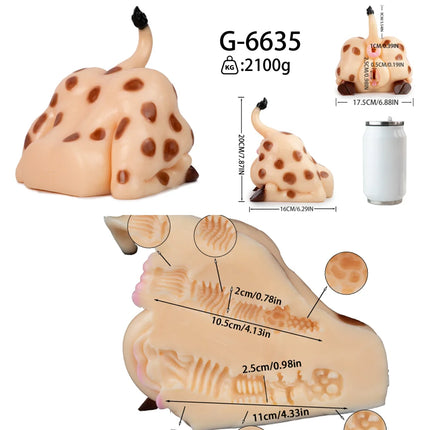 LUUK Animal Soft Butt Male Masturbator Sex Toys Silicone Pocket Pussy Sucking Toy Lifelike Vagina Sex Pleasure Adult Toy Stroker