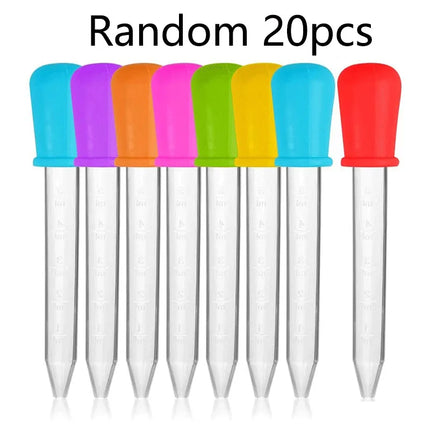 4-32pcs 5ml Small Plastic Graduated Dropper Liquid Eye Ear Pipette Drawing Paint Tools Lab Experiment For Children Kids Gift