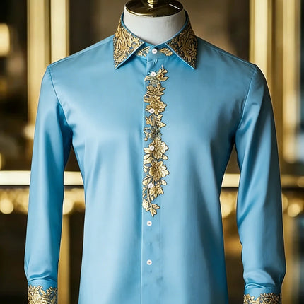 2026 New Men's Shirt, Street Style, 3D Printed High-Definition Pattern Print, Stylish Lapel Design, Versatile Trendy Men's Top