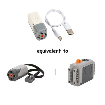 MOC Lithium Battery Motor M Motor 8883 APP Control Bluetooth-Pair Rechargeable Block with Legoeds Building Blocks PF Car Train