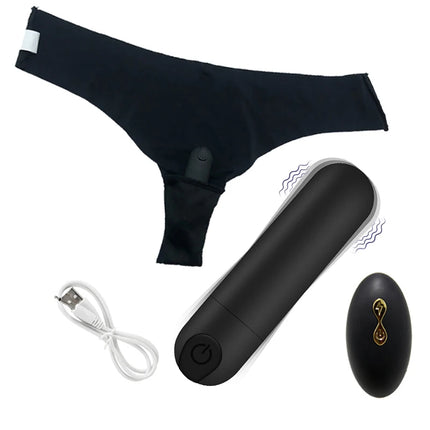 Vibrating Panties 10 Function Wireless Remote Control Rechargeable Bullet Vibrator Strap on Underwear Vibrator for Women Sex Toy