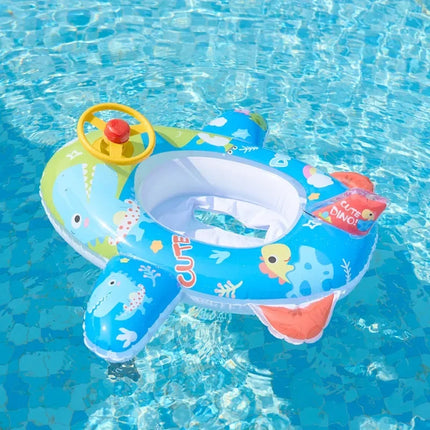 Cartoon Animal Inflatable Toys Baby Swimming Seat with Steering Wheel Outdoor Pool Water Inflatable Floating Ring for Kids