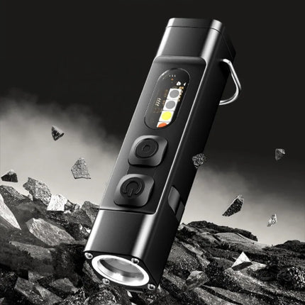 Mini Keychain LED Flashlight USB Rechargeable Waterproof Magnetic EDC Torch Pocket Light for Outdoor Camping Hiking Emergency