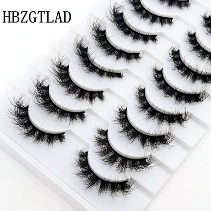 10 Pairs Mink Fake Eyelashes Faux 3D Natural Long False Eyelashes 3d Mink Lashes Soft Fluffy Lashes Extension Makeup Kit Cilios