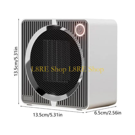 L8RE Electric Warmer Small Desk Heater Office Indoor Indoor Bedroom Hot Air Fan