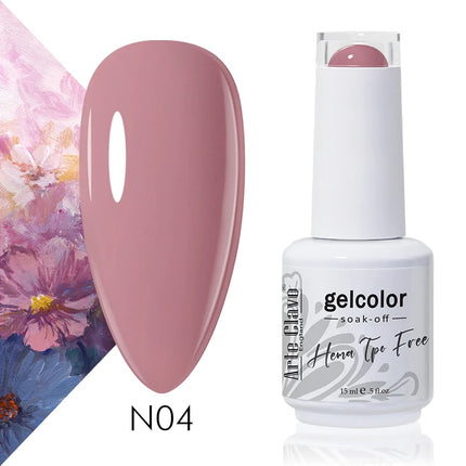 Arte Clavo Red Color Series Nail Polish UV Soak Off Varnish 15ml Manicure Nail Art Long-lasting Hema Tpo Free Gel Nail Polish