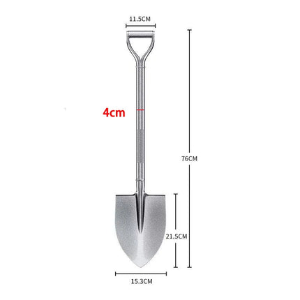 Manganese Steel Digging Pointed Shovel Household Vegetable Cropping Shovel Thickened Long Handle Shovel Garden Planting Tools