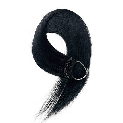 DIYOMO hot selling Korean 100% pure cotton real hair double head double brush feather silk Remy real hair 50g natural color