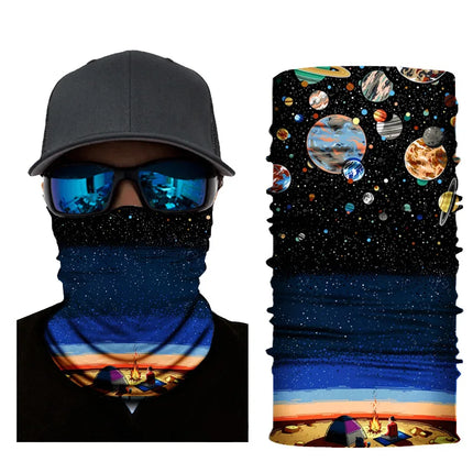 Gradient Magic Seamless Cycling Bandanas Men Balaclava Bycycle Fishing Mask Protection Half Face Shield Bicycle Bandage