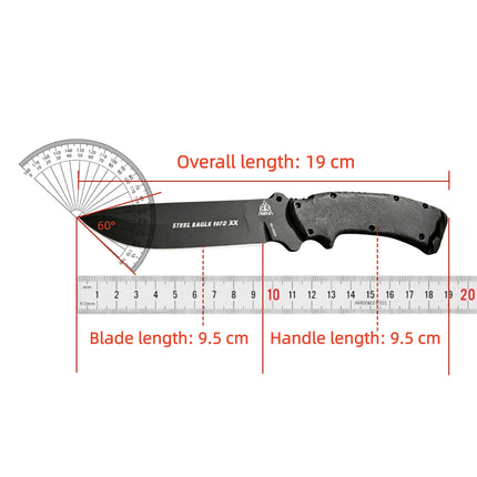 Multi-functional camping outdoor knife, twin-star structure travel knife, 1095 high-carbon steel utility knife