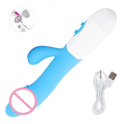Rabbit Vibrator for Women Beginner G-Point Powerful Vibrating Massager Vaginal Clitoris Nipple Stimulator Female Adult Sex Toys