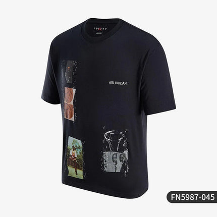 Nike Official Genuine JORDAN Men's Basketball Sports Print Casual Short Sleeve FN5987-045