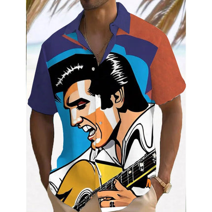 2024 Loose Breathable Hawaiian Shirt Men Clothing Top Character Men's Shirt Summer Casual Fashion Short Sleeved Shirt For Men