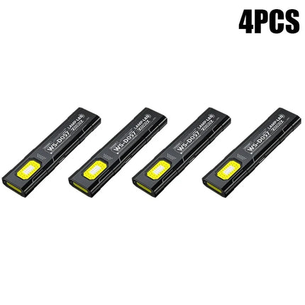 Powerful Mini COB Keychain Flashlight 5 Modes Rechargeable Hanging Work Light Waterproof Keyring Camping Walking Pocket Lamp