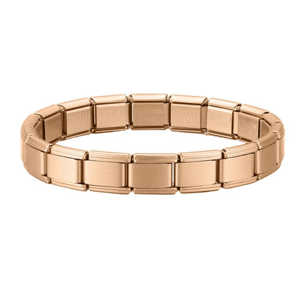 Wholesale High Quality Couple's Y2K Jewelry DIY 9MM Width Italian Elastic Bracelet Solid Color Stainless Steel Fashion Bangle