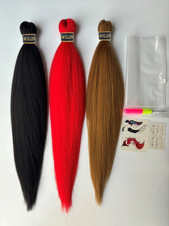 Kanekalon Hair 26 Inch 90g Pre-Stretched Jumbo Braiding Hair Box Twist Braids Wholesale Synthetic Hair Extensions For Women