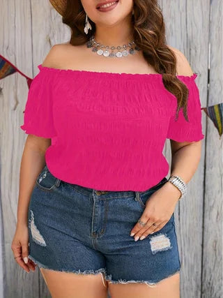 Solid Color Shirt with Wood Grain Edges One Shoulder Loose Casual Texture Loose Casual Shirt