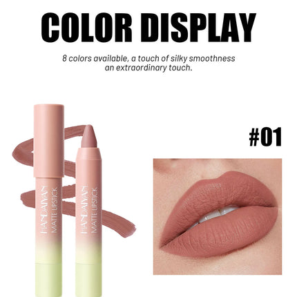 8 Colors Matte Lipstick Long Lasting Waterproof Hydrating Lip Liner Non Sticky Lightweight Velvet Lipliner Moisturizing Cosmetic