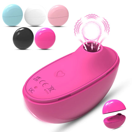 Moonlight Box Silicone Suction Vibrating Egg, Quiet Rechargeable Clitoral Massager for Women