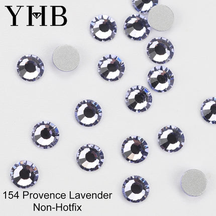 YHB 134-174 Glitter Cold Fixation Flat Back Non-Hotfix Rhinestone For Bags Nails Fabric Garment Decoration Jewelry Accessories