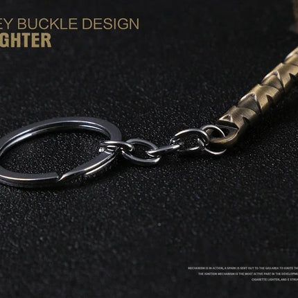Creative Windproof USB Electric Rechargeable Lighter Thor Hammer Zinc Alloy Flameless Keychain Lighter Men's Smoking Gift