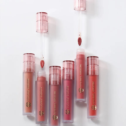 YOUNG VISION 6-Color Matte Velvet Lip Gloss Silky Smooth, Long-Lasting Color Seductive Feminine Lip Makeup
