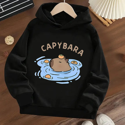 Capibara Print Design Boys And Girls Hoodie Fashion Leisure Outdoor All Kinds Of Gift Choice