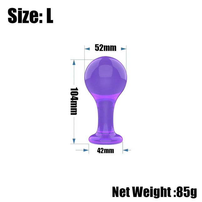 Black Smooth Butt Plug with Flared Base Prostate Massager for Men and Women Beginner Anal Training Toy