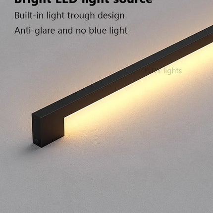 Modern Minimalist Long Wall Lamp LED Wall Mounted Light Indoor Living Room Bedroom Background Lamp Home Decora Fixtures 110/220V