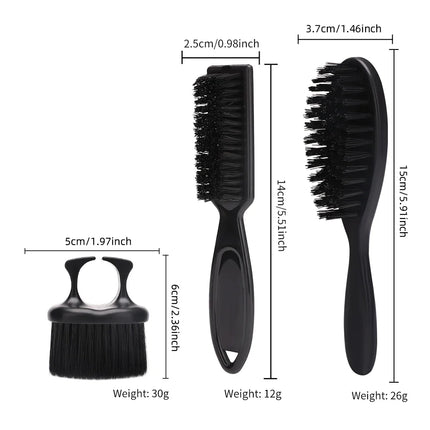 Hairdressing Brush Set Hairdressing Cleaning Brush Neck Dust Removal Brush Professional Styling Tool，Special for Real Hair Wigs