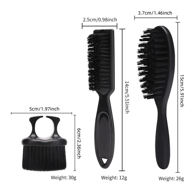 Hairdressing Brush Set Hairdressing Cleaning Brush Neck Dust Removal Brush Professional Styling Tool, Specially for Real Hair Wigs