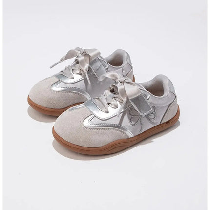 2025 Children's Board Shoes Four Seasons Models Gold Casual Boys Girls Training Shoes Soft Kid Baby Sneakers
