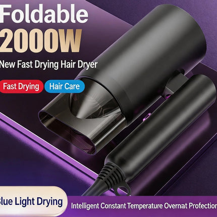 Portable Hair Dryer Hot Cold Wind Air Brush Hairdryer Negative Lonic Blow Dryer Strong PowerDryer Salon Tool 2000W