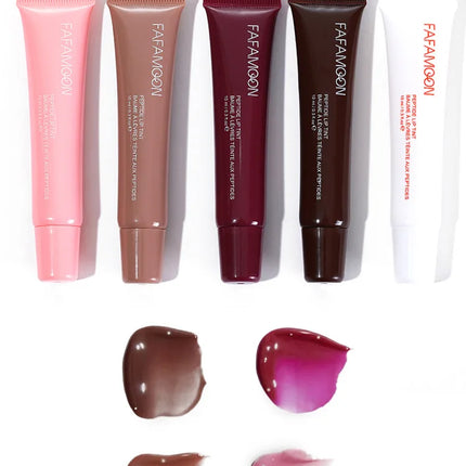 1pcs Soft Tube Mirror Lip Gloss Lip Oil Nude Brown Plumping Lip Gloss Moisturising Transparent Lipgloss Beauty Cosmetics Makeup