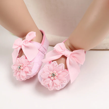VALEN SINA Spring And Autumn 0-18 Months Baby Walking Shoes Flowers Soft Soles Breathable Baby Shoes Princess Shoes
