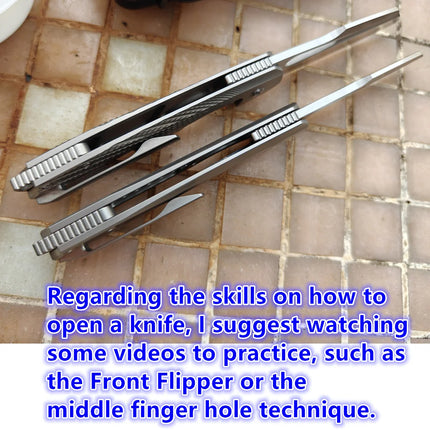 JUFULE New Strix Front Flipper Titanium Handle Ceramic Bearings EDC Tool Camping Outdoor 154CM Steel Blade KitchenUtility Knife