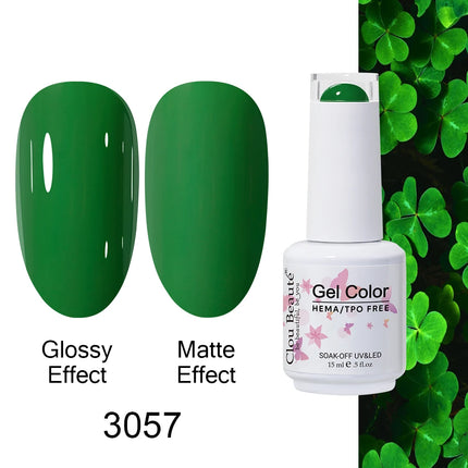 Clou Beaute 15ml HEMA TPO FREE Color Gel Nail Polish Nude Pink Red Green Collection Nail Gel Polish Glitter Soak Off UV LED Gel