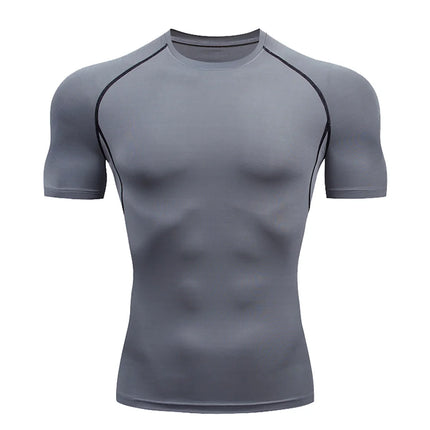 Men's T-Shirt Running Sport T Shirt Men Compression Top Tee Fitness Quick Dry Tight Training Gym Sport Running Shirts Men Jersey