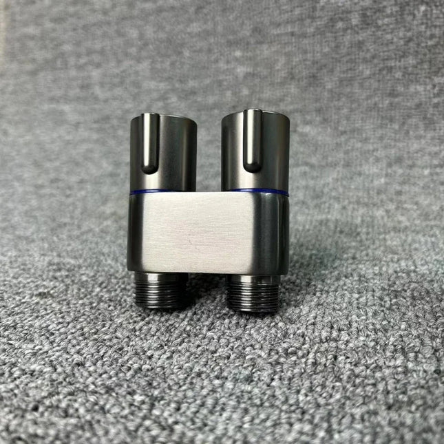 Handheld toilet nozzle pressurization spray suit double outlet angle valve wall mounted double outlet toilet accessories