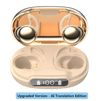 Sleep Bluetooth Earbuds ANC Noise Cancelling with Translation In-Ear Headphones Portable Charging LED Display for Travel Work