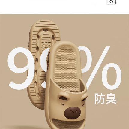 Capybara Cute Cartoon Slippers Sweet Indoor Outdoor Antislip Slides Thick Soft EVA Soles Kawaii Shoes