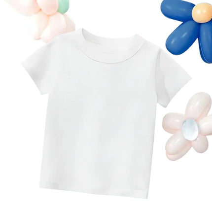 Limited Time Low Price Candy Color Stitch Kids T-Shirts | Summer New | Cute Cartoon Crew Neck Short Sleeve Tops for Boys & Girls